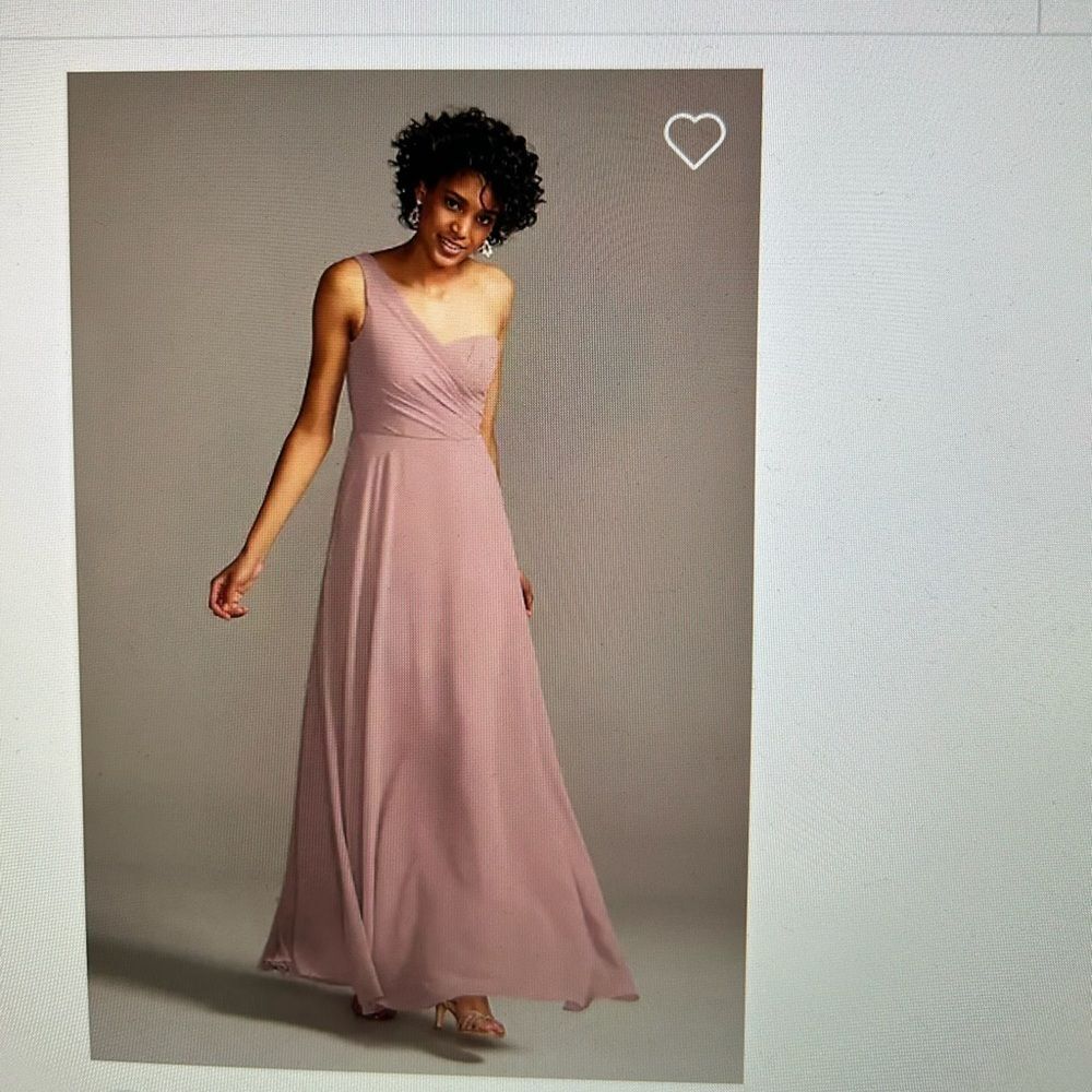 Db Studio One Shoulder Dusty‎ Mauve Full Skirt Dress Sz 22 Prom NWT